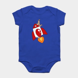 Rocket Ship Kangaroo Baby Bodysuit